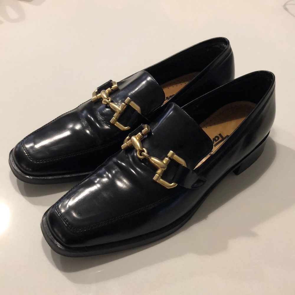 Black loafers made in Italy